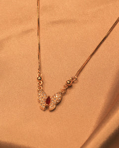 Red Stone Butterfly Necklace